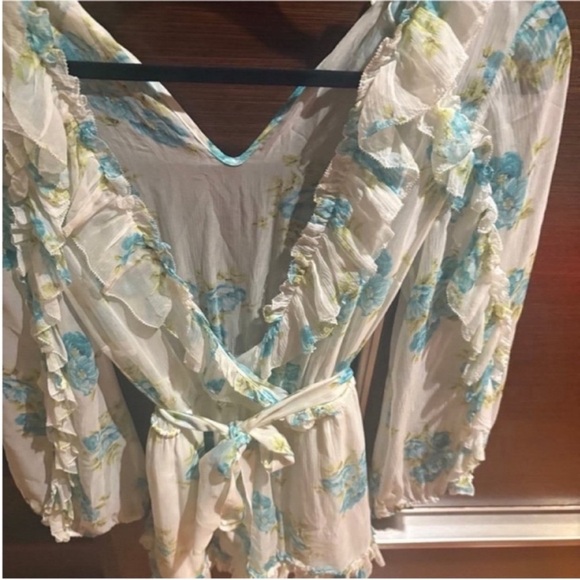 Zimmermann Floral Print Jumpsuit in Cream and Blue - Picture 4 of 5